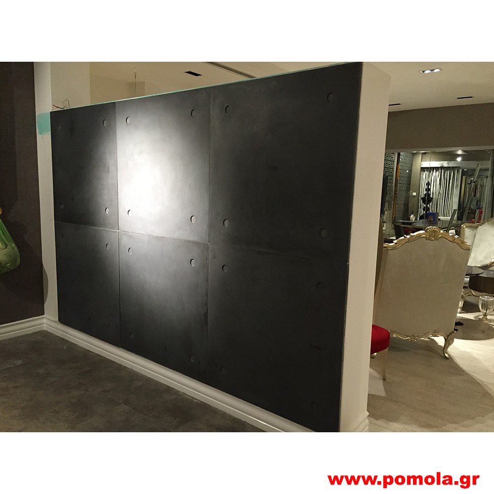 042 Διακοσμηση με πανελ απο τσιμεντο μπετον