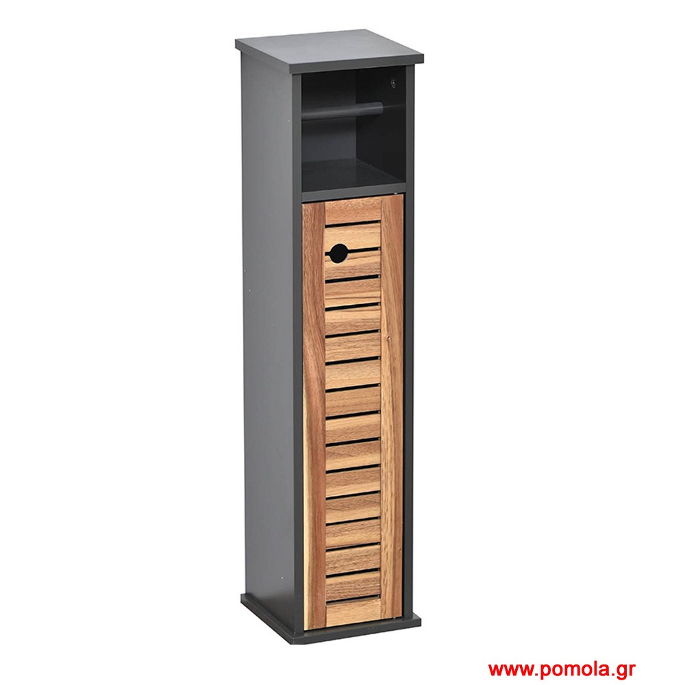 Έπιπλο Μπάνιου με θήκη για χαρτί υγείας και 1 Ντουλάπι με 1 Ράφι στο εσωτερικό