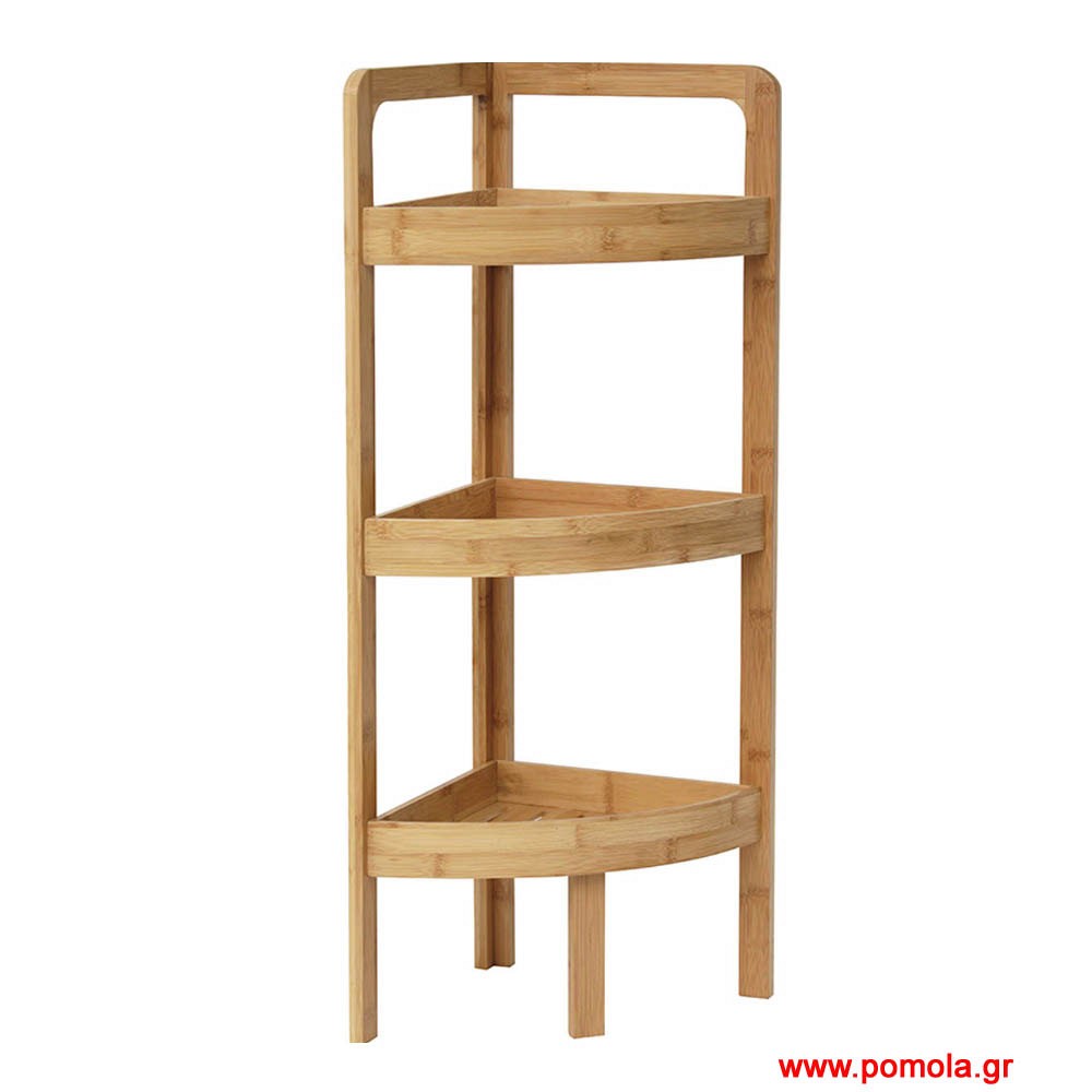 123 Γωνιακή Ραφιέρα Bamboo με 3 Ράφια