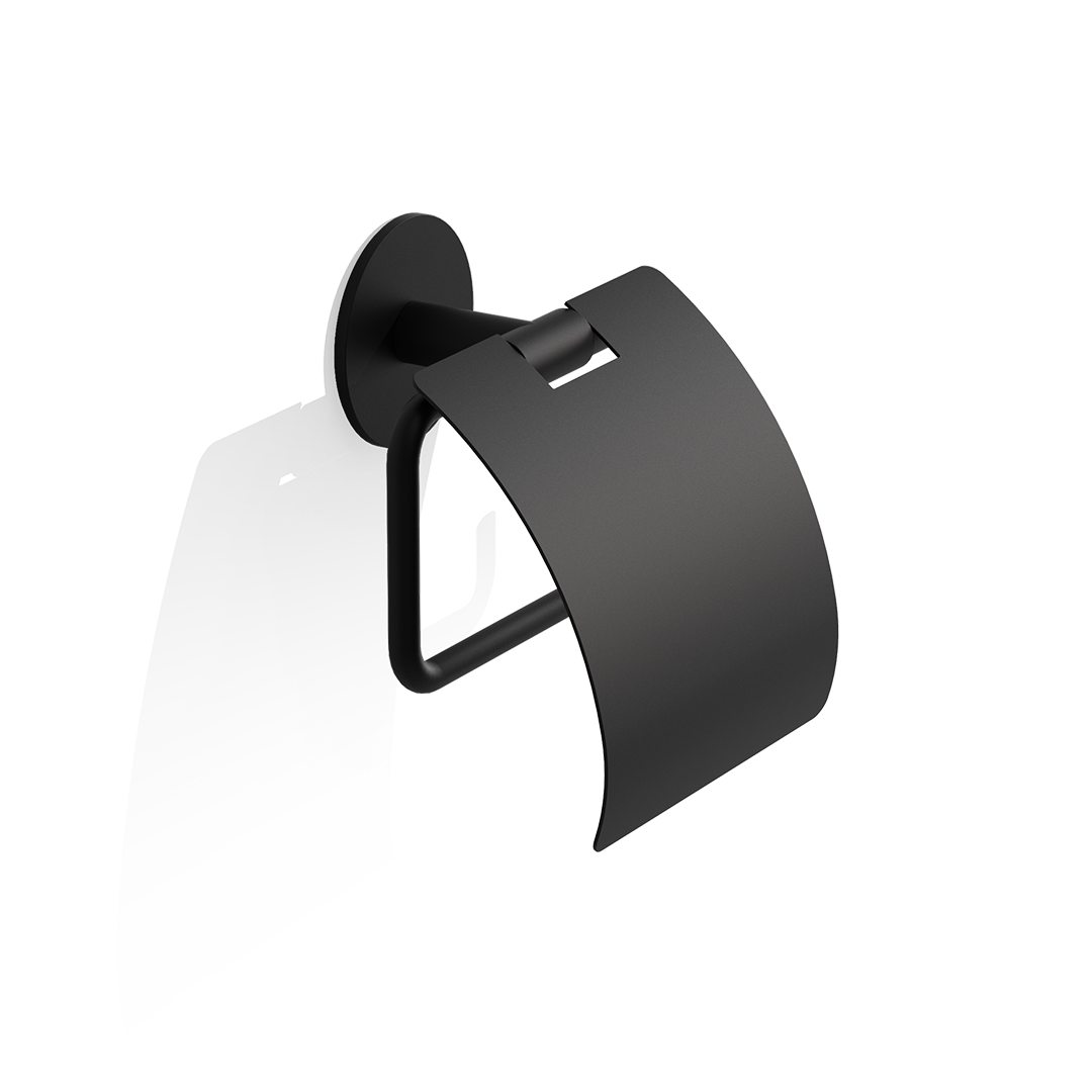 BA SK TPH4     BASIC Toilet paper holder - Black matt - Self-adhesive