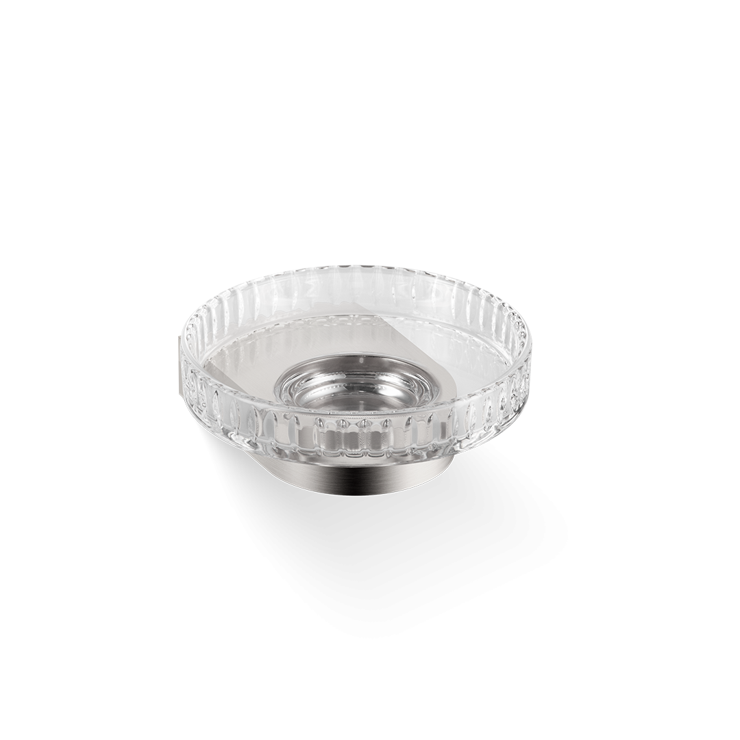 CENTURY WSS Soap dish wall mounted  - Stainless steel matt with soap dish made of KRISTALL - cutting