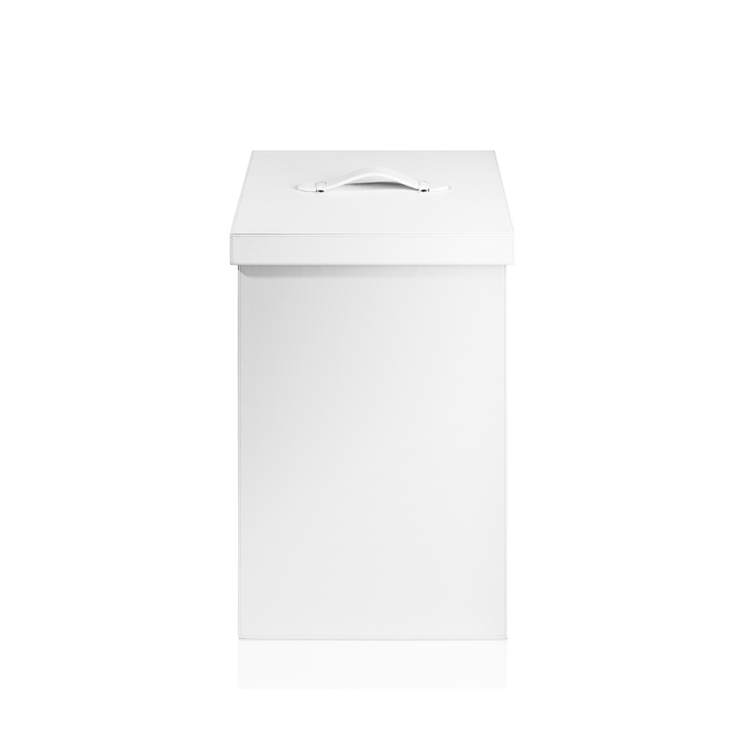 BROWNIE WB  Laundry basket with cover Square - Artificial leather white
