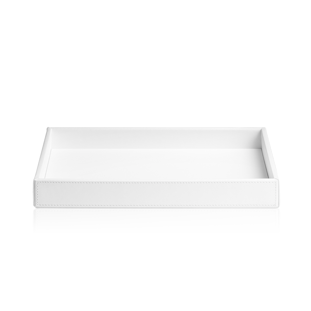 BROWNIE TAB L  Tray large Artificial leather white