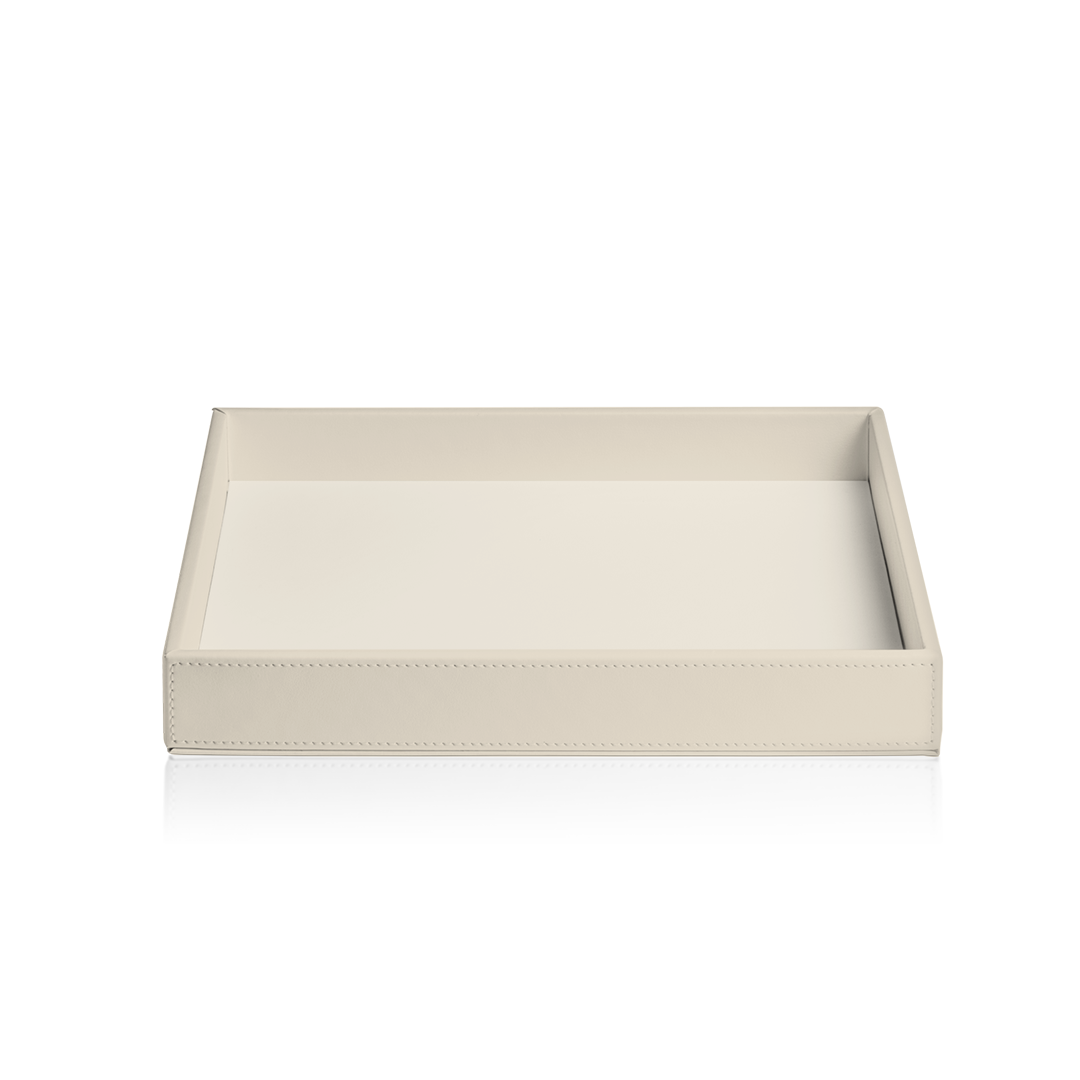 BROWNIE TAB R  Tray rectangular Artificial leather Sand