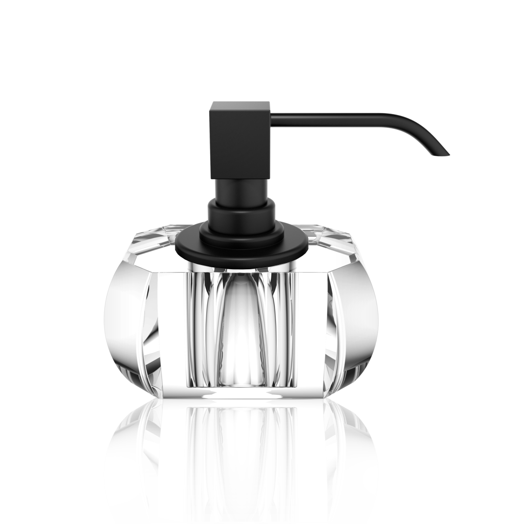 KR SSP      KRISTALL Soap dispenser - Crystal clear / Black matt