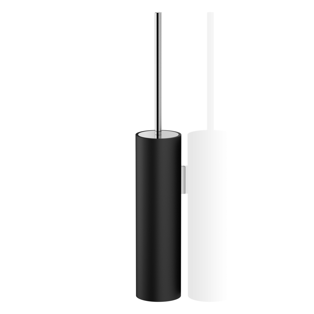 STONE WBG     Toilet brush set - wall mounted - black matt / chrome