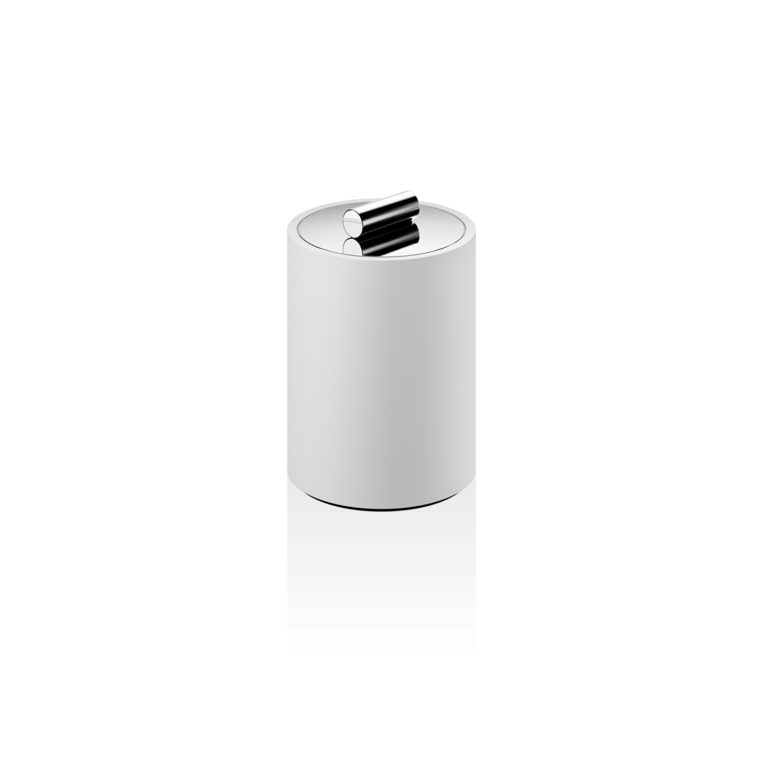STONE DMD S  Multi-purpose box with lid small - white matt / chrome