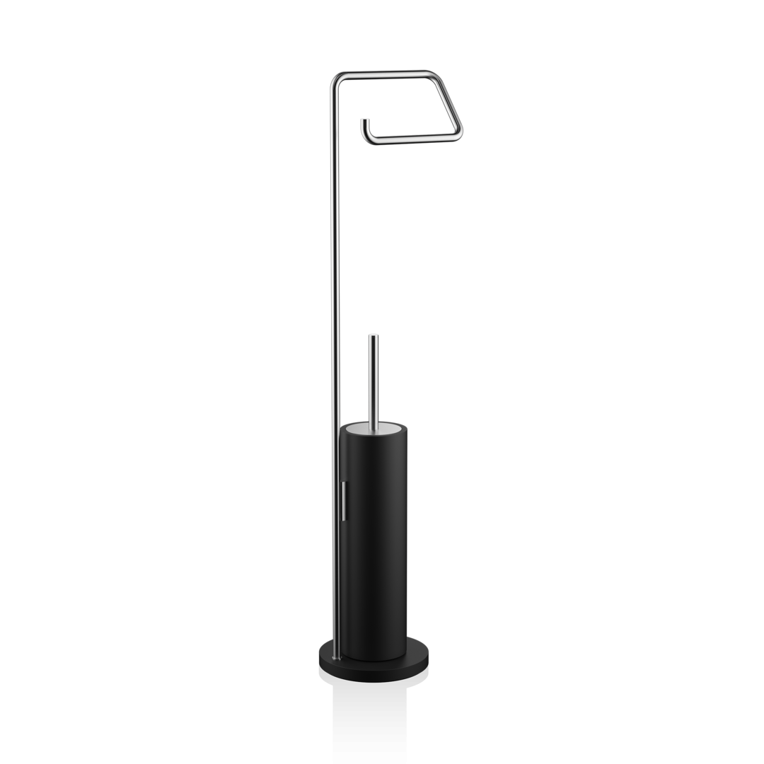 STONE SBK      Toilet brush set - black matt / stainless steel matt