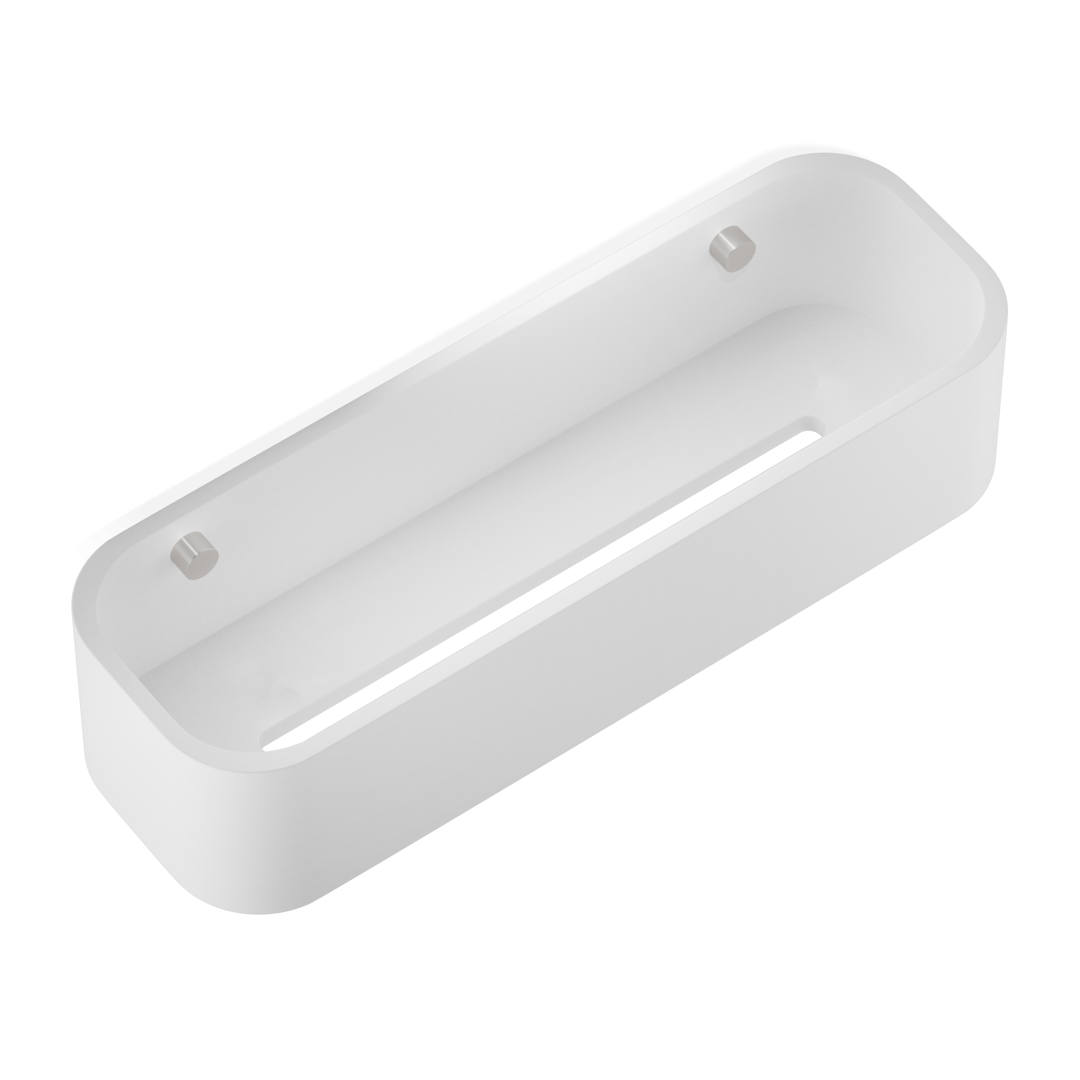 STONE DCT30    Shower container White matt / Stainless steel matt