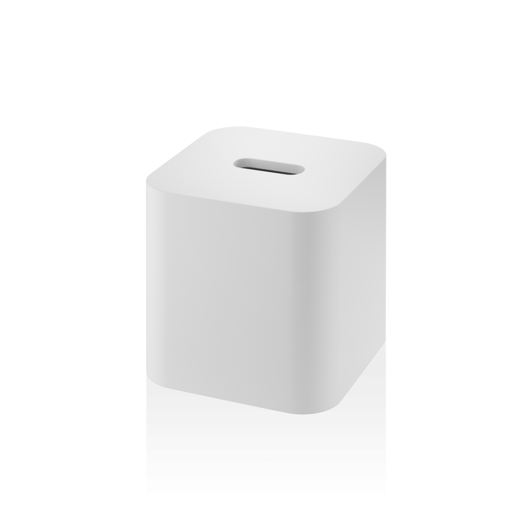 STONE KBQ      Tissue box square - white matt