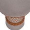 ΒΟΗΘΗΤΙΚΟ ΤΡΑΠΕΖΙ ΣΤΡΟΓΓΥΛΟ DELIA HM18167.03 FIBER CEMENT ΓΚΡΙ & RATTAN Φ40x45Υεκ