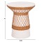 ΒΟΗΘΗΤΙΚΟ ΤΡΑΠΕΖΙ ΣΤΡΟΓΓΥΛΟ DELIA HM18167.02 FIBER CEMENT ΛΕΥΚΟ & RATTAN Φ40x45Υεκ