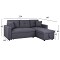 ΚΑΝΑΠΕΣ ΓΩΝΙΑ ΚΡΕΒΑΤΙ WAYNE 224x147x85Υεκ. HM3028.11 ΓΚΡΙ ΥΦΑΣΜΑ