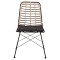ΚΑΡΕΚΛΑ ΜΕΤΑΛΛΙΚΗ ALLEGRA HM5691.11 WICKER ΜΠΕΖ-ΜΑΥΡΟ 51x54x84Υεκ.
