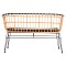 ΠΑΓΚΑΚΙ ΔΙΘΕΣΙΟ ALLEGRA HM5692.11 P.E.RATTAN ΜΠΕΖ-ΜΑΥΡΟΣ ΜΕΤΑΛ.ΣΚΕΛΕΤΟΣ 125x60x77Υεκ