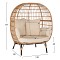 ΠΟΛΥΘΡΟΝΑ ΦΩΛΙΑ MIAMI 2 ΑΤΟΜΩΝ ΤΥΠΟΥ RATTAN HM5870.01 130x80x157Υ εκ.