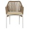 ΠΟΛΥΘΡΟΝΑ ΑΛΟΥΜΙΝΙΟΥ HM5855.01 ΛΕΥΚΟ ΜΕ ΣΧΟΙΝΙ WICKER PE ΜΠΕΖ 56x66x82 εκ.