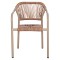 ΠΟΛΥΘΡΟΝΑ ΑΛΟΥΜΙΝΙΟΥ LUCCI HM6266.02 MOKA ΣΚΕΛΕΤΟΣ-P.E.RATTAN ΦΥΣΙΚΟ 58x56x79Υεκ