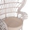 ΠΟΛΥΘΡΟΝΑ ROYAL PEACOCK HM9342.02 RATTAN ΣΕ ΛΕΥΚΟ-ΜΑΞΙΛΑΡΙ ΛΕΥΚΟ 114x72x150Yεκ.