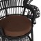 ΠΟΛΥΘΡΟΝΑ ROYAL PEACOCK HM9342.03 RATTAN ΜΑΥΡΟ-ΜΑΞΙΛΑΡΙ ΚΑΦΕ 114x72x150Yεκ.