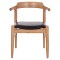ΠΟΛΥΘΡΟΝΑ CERSEI HM9946.01 RUBBERWOOD ΣΕ LIGHT OAK & PU ΣΕ ΜΑΥΡΟ 57x53x72Υεκ