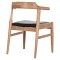 ΠΟΛΥΘΡΟΝΑ CERSEI HM9946.01 RUBBERWOOD ΣΕ LIGHT OAK & PU ΣΕ ΜΑΥΡΟ 57x53x72Υεκ