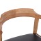 ΠΟΛΥΘΡΟΝΑ CERSEI HM9946.01 RUBBERWOOD ΣΕ LIGHT OAK & PU ΣΕ ΜΑΥΡΟ 57x53x72Υεκ