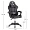 ΠΟΛΥΘΡΟΝΑ GAMING DARREN HM1203.04 ΜΑΥΡΟ-ΛΕΥΚΟ PVC & NYLON 58.5x100x120Υεκ.