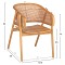 ΠΟΛΥΘΡΟΝΑ KENLEE HM9872 ΦΡΑΞΙΝΟΣ ΚΑΙ ΦΥΣΙΚΟ RATTAN RATTAN ΣΕ ΦΥΣΙΚΟ 57,5x55x81Yεκ.
