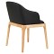 ΠΟΛΥΘΡΟΝΑ ΤΡΑΠΕΖΑΡΙΑΣ FURLAN HM9949.01 RUBBERWOOD ΣΕ ΟΑΚ-ΜΑΥΡΟ PU 54,5x58x78Υεκ.