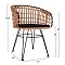 ΣΕΤ 3ΤΜΧ ALLEGRA WICKER ΜΕ ΤΡΑΠΕΖΙ 80X80Χ78Υ ΜΠΕΖ & ΜΑΥΡΟ ΧΡΩΜΑ HM10481