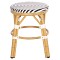 ΣΚΑΜΠΟ ΑΛΟΥΜΙΝΙΟΥ CHINO HM6285.03 BAMBOO LOOK-TEXTILENE ΛΕΥΚΟ-ΜΑΥΡΟ Φ36x46Υεκ.