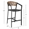 ΣΚΑΜΠΟ ΑΛΟΥΜΙΝΙΟΥ ΜΕ ΜΠΡΑΤΣΑ ΑΝΘΡΑΚΙ PE RATTAN TEXTLINE 56x58x105Y εκ.HM5892.01