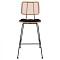 ΣΚΑΜΠΟ ΜΕΤΑΛΛΙΚΟ ΜΕ ΜΑΞΙΛΑΡΙ ALLEGRA HM5455 ΜΕ WICKER ΜΠΕΖ 46,5x55x117,5Υ εκ.