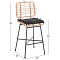 ΣΚΑΜΠΟ ΜΠΑΡ ΜΕΣ.ΥΨΟΥΣ ALLEGRA HM5709.11 ΜΕΤΑΛΛΟ&ΜΑΞΙΛΑΡΙ ΜΑΥΡΟ-WICKER ΜΠΕΖ 46x46x99Υεκ