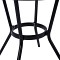 ΤΡΑΠΕΖΙ ΑΛΟΥΜΙΝΙΟΥ MOSES Φ70 BAMBOO LOOK HM5532.02 ΜΑΥΡΟ ΜΕ ΓΥΑΛΙ Φ70X76 εκ