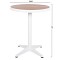 ΤΡΑΠΕΖΙ ΑΛΟΥΜΙΝΙΟΥ ΣΤΡΟΓΓΥΛΟ ALEXA HM6086.02 ΛΕΥΚΟ-POLYWOOD TOP ΦΥΣΙΚΟ Φ60x73Υεκ.
