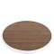 ΤΡΑΠΕΖΙ ΑΛΟΥΜΙΝΙΟΥ ΣΤΡΟΓΓΥΛΟ ALEXA HM6086.02 ΛΕΥΚΟ-POLYWOOD TOP ΦΥΣΙΚΟ Φ60x73Υεκ.