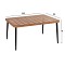 ΤΡΑΠΕΖΙ ΜΕΤΑΛΛΙΚΟ ALLEGRA HM5538 ΜΕ WICKER ΣΕ ΜΠΕΖ ΑΠΟΧΡΩΣΗ & ΓΥΑΛΙ 160X90X78 εκ.