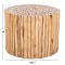 ΤΡΑΠΕΖΙ ΣΑΛΟΝΙΟΥ ΣΤΡΟΓΓΥΛΟ COOTER HM9864 ΚΛΑΔΙΑ TEAK-ΦΥΣΙΚΟ Φ60,5x46Υεκ.
