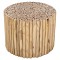 ΤΡΑΠΕΖΙ ΣΑΛΟΝΙΟΥ ΣΤΡΟΓΓΥΛΟ COOTER HM9864 ΚΛΑΔΙΑ TEAK-ΦΥΣΙΚΟ Φ60,5x46Υεκ.