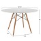 ΤΡΑΠΕΖΙ MINIMAL ΣΤΡΟΓΓΥΛΟ HM8454.01 MDF ΣΕ ΛΕΥΚΟ-ΠΟΔΙΑ ΟΞΙΑΣ ΣΕ ΦΥΣΙΚΟ Φ120Χ75Υεκ.
