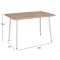 ΤΡΑΠΕΖΙ ΤΡΑΠΕΖΑΡΙΑΣ PALOMA HM8334.02, 120X70X76,5- SONOMA, ΛΕΥΚΑ ΠΟΔΙΑ