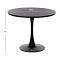 ΤΡΑΠΕΖΙ ΤΡΑΠΕΖΑΡΙΑΣ ROLLO HM9421.12 ΣΤΡΟΓΓΥΛΟ BLACK MARBLE Φ90x74Υεκ.