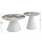 ΣΕΤ 2 ΤΡΑΠΕΖΙΑ ΣΑΛΟΝΙΟΥ RIDGE(X) HM18307.01 SINTERED STONE TOPS--ΒΑΣΕΙΣ ΛΕΥΚΕΣ Φ50 & Φ70