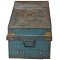 Μπαούλο vintage πετρόλ τετράγωνο 57x33x26εκ.