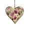 Καρδιά ξύλινη Στολίδι 12εκ. Vintage