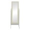 Καθρέπτης Malone Inart mdf σε λευκή αντικέ απόχρωση 55x50x160εκ