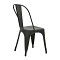 Καρέκλα Utopia pakoworld μαύρο ματ μέταλλο 44x44x85εκ