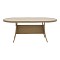 Τραπέζι Keir pakoworld rattan-αλουμίνιο καφέ 180x90x72εκ